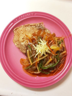 カレイの唐揚げ 旬の野菜あんかけ-レシピのメイン写真
