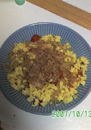 ツナ納豆スパゲティ-レシピのメイン写真