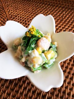 簡単 菜花のめんたいマヨサラダ-レシピのメイン写真
