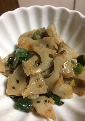 レンコンと長ネギの中華風炒め-レシピのメイン写真