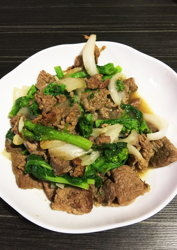 牛肉と菜の花の柚子胡椒炒め-レシピのメイン写真
