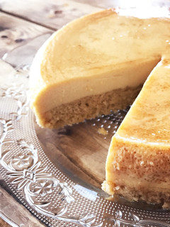 【北海道簡単牛乳豆乳プリンケーキ】-レシピのメイン写真