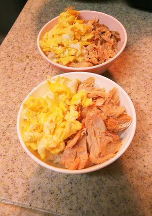 １歳からの鮭と玉子の２色丼★離乳食完了期-レシピのメイン写真