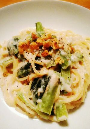 小松菜とツナの米粉クリームパスタ-レシピのメイン写真