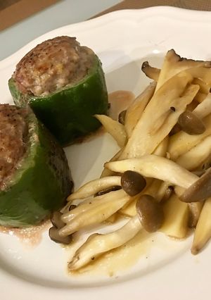 簡単！輪切りのピーマンの肉詰め♡-レシピのメイン写真