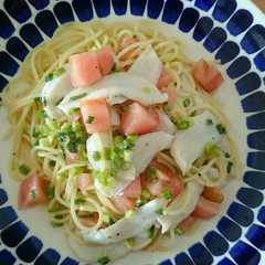 タコとトマトの冷製パスタ-レシピのメイン写真
