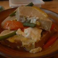 A picture of 高野豆腐の卵とじ.