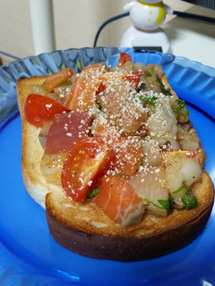 寿司ネタで!海鮮イタリアンチーズトースト-レシピのメイン写真