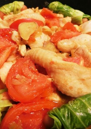 簡単♡鶏むね肉のトマト煮込み-レシピのメイン写真