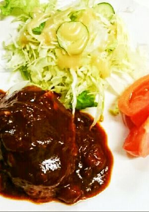 冷めても柔らか！材料３つの節約ハンバーグ-レシピのメイン写真
