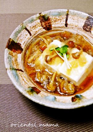 麺つゆで簡単!なめこおろし豆腐-レシピのメイン写真