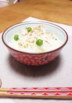 春のふっくらグリンピースご飯ストウブ鍋-レシピのメイン写真