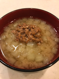 余った納豆で、簡単味噌汁!-レシピのメイン写真