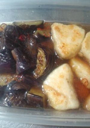 ナスと鶏ムネ肉の揚げ(焼き)浸し-レシピのメイン写真