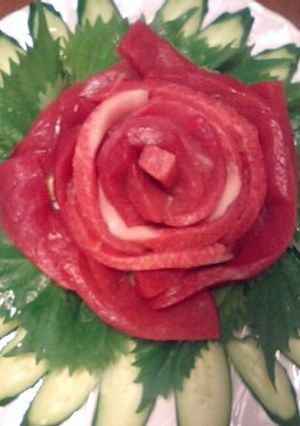 ◇薔薇のお刺身◇-レシピのメイン写真