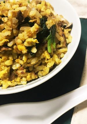 冷蔵庫にあるもので！簡単カレーチャーハン-レシピのメイン写真
