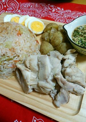炊飯器DEボリューム満点カオマンガイ風☆-レシピのメイン写真