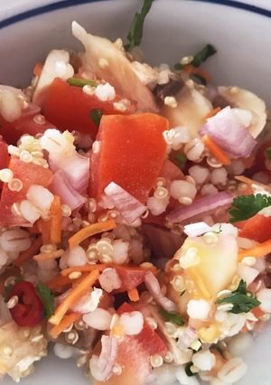 麦とキヌアの満腹サラダ-レシピのメイン写真