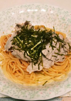 ☆レトルト☆豚しゃぶ明太パスタ-レシピのメイン写真