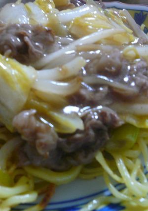 高級和牛切り落としであんかけ焼きそば-レシピのメイン写真