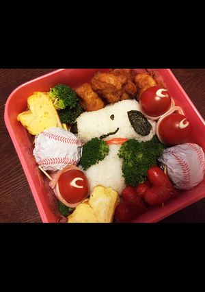 広島カープ&スヌーピー♡コラボ弁当-レシピのメイン写真