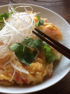 手巻き寿司後…魚卵と鶏卵のW卵丼で!-レシピのメイン写真