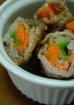 酢豚みたいな野菜の肉巻き-レシピのメイン写真
