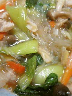 安い!旨い!青梗菜と春雨のうま煮-レシピのメイン写真