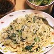 レタス豆乳クリームパスタ