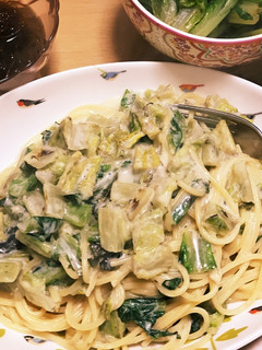 レタス豆乳クリームパスタ-レシピのメイン写真