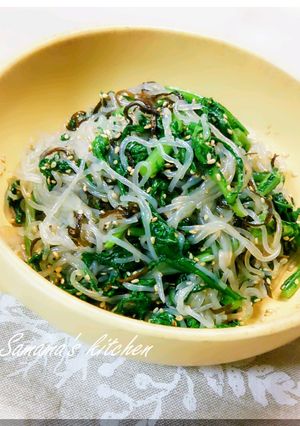糸こんと菊菜の中華風サラダ-レシピのメイン写真
