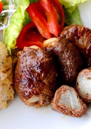 液体塩こうじで新玉ねぎの牛肉巻き-レシピのメイン写真