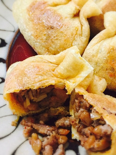 簡単!ひき肉納豆の巾着焼き♪♫-レシピのメイン写真