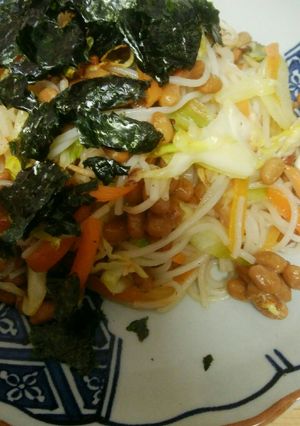 うーめん納豆炒め-レシピのメイン写真