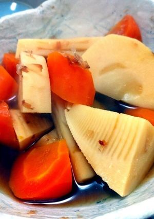 追い鰹でぐっと美味しい♪筍と人参の土佐煮-レシピのメイン写真