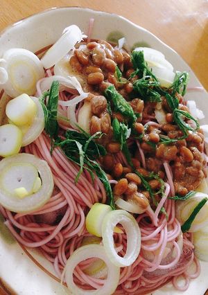 ❤︎納豆梅そうめん❤︎-レシピのメイン写真