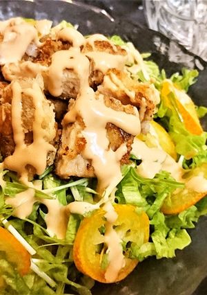 リメイク【豚カツと金柑のオーロラサラダ】-レシピのメイン写真