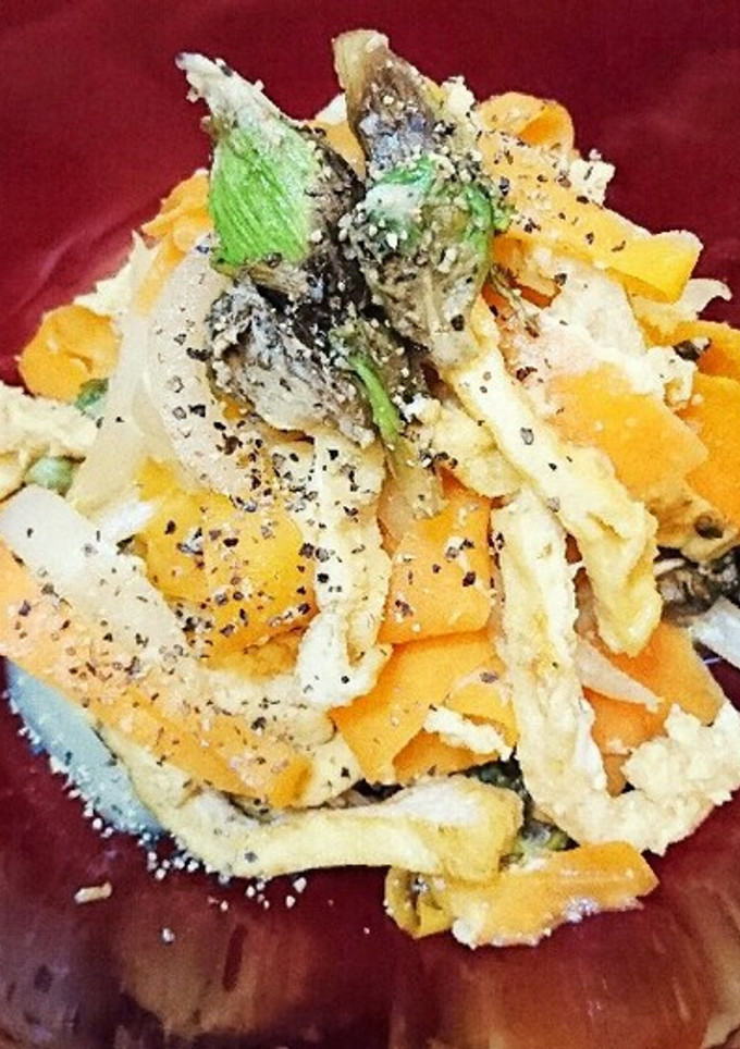 ふきのとう☆とふわふわ♪油あげのだし炒め-レシピのメイン写真