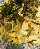 春キャベツ桜エビの和風パスタ