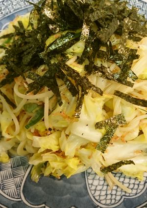春キャベツ桜エビの和風パスタ-レシピのメイン写真