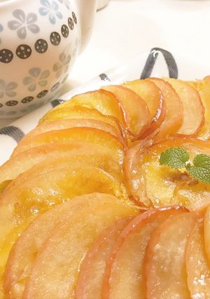 炊飯器で簡単！HMでバラのりんごケーキ-レシピのメイン写真