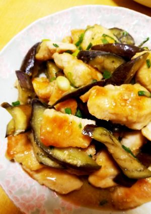 むね肉となすびの牛乳味噌炒め-レシピのメイン写真