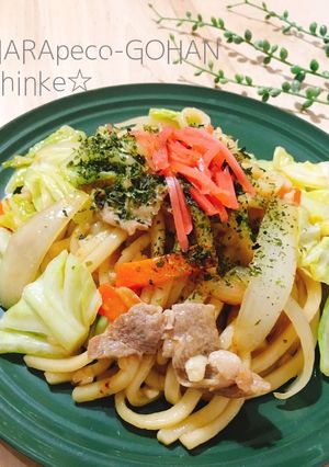 出汁薫る☆じゅわっと焼きうどん。-レシピのメイン写真