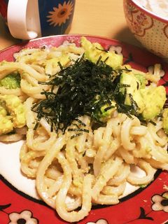 アボカドたらこうどん-レシピのメイン写真