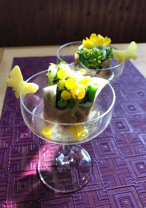 日向夏と菜の花の春サラダ-レシピのメイン写真