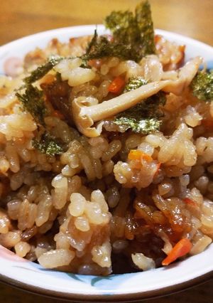 鶏ときのこの炊き込みご飯-レシピのメイン写真
