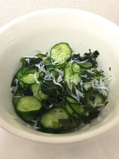 簡単!きゅうりとしらすの美味しい酢の物☆-レシピのメイン写真