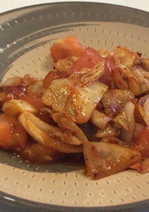 スピード料理で！トマト豚キムチ-レシピのメイン写真