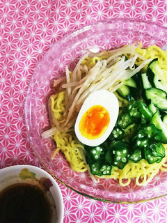 オクラとモヤシのピリ辛冷やし中華ポン酢味-レシピのメイン写真