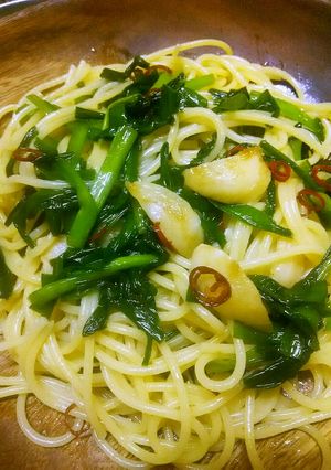 簡単!韮と太白胡麻油DEペペロンチーノ♪-レシピのメイン写真